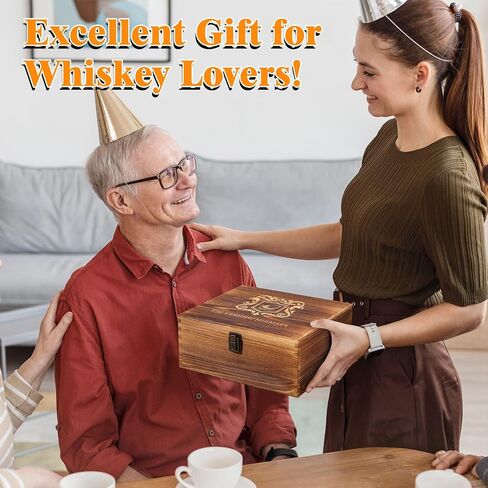 Whiskey Stones Gift Set Anniversary Gi fts for Husband | Him | Men, Husband Birthday | Wedding Anniversary | Valentine's Day Gift, 8 Stainless Steel Whiskey Stones & 2 Whiskey Glasses(11oz) in Saudi Arabia