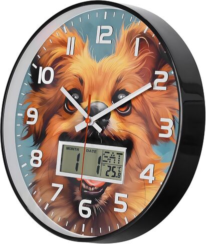 JENLYSTIME 12 Inch 3D Number Modern Wall Clock,Round Bright Colorful Dial,Non Ticking Silent Quartz Battery Operated Wall Clocks,Easy to Read Simple Style Decor Clock for Bedroom,LivingRoom(Pink) in Saudi Arabia