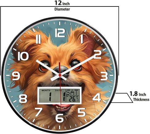 JENLYSTIME 12 Inch 3D Number Modern Wall Clock,Round Bright Colorful Dial,Non Ticking Silent Quartz Battery Operated Wall Clocks,Easy to Read Simple Style Decor Clock for Bedroom,LivingRoom(Pink) in Saudi Arabia