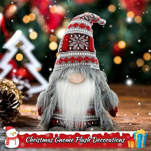Gnome Christmas Decorations - Adorable Plush Christmas Gnome Gifts for Women, Thanksgiving Valentines Birthday Plush Gnome Swedish Tomte Elf for Kitchen, Tiered Tray and Home Décor in Kuwait