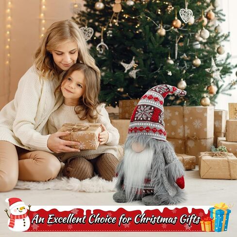 Gnome Christmas Decorations - Adorable Plush Christmas Gnome Gifts for Women, Thanksgiving Valentines Birthday Plush Gnome Swedish Tomte Elf for Kitchen, Tiered Tray and Home Décor in Kuwait