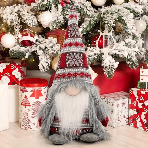 Gnome Christmas Decorations - Adorable Plush Christmas Gnome Gifts for Women, Thanksgiving Valentines Birthday Plush Gnome Swedish Tomte Elf for Kitchen, Tiered Tray and Home Décor in Kuwait