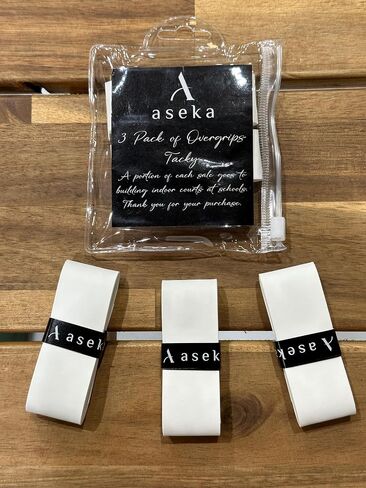 aseka Overgrip مبتذل أو جاف لكرة البيسبول والتنس وكرة الريشة. يذهب جزء من العائدات إلى بناء ملاعب كرة البيسبول الداخلية في المدارس. in Saudi Arabia