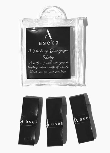aseka Overgrip مبتذل أو جاف لكرة البيسبول والتنس وكرة الريشة. يذهب جزء من العائدات إلى بناء ملاعب كرة البيسبول الداخلية في المدارس. in Saudi Arabia