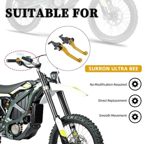 Dirt Bike Clutch Brake Levers,CNC Billet Pivot Handle Levers for YZ85 2015-2023/YZ65 2018-2023 - Black in Saudi Arabia