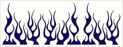 LiteMark Reflective Orange Assorted 4 Inch Flames Sticker Decals for Helmets, Bicycles, Strollers, Wheelchairs and More - Pack of 9 in Saudi Arabia