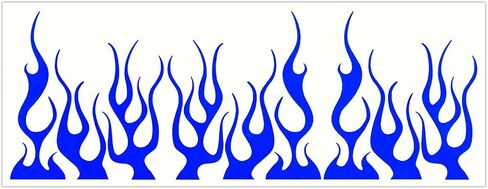 LiteMark Reflective Orange Assorted 4 Inch Flames Sticker Decals for Helmets, Bicycles, Strollers, Wheelchairs and More - Pack of 9 in Saudi Arabia