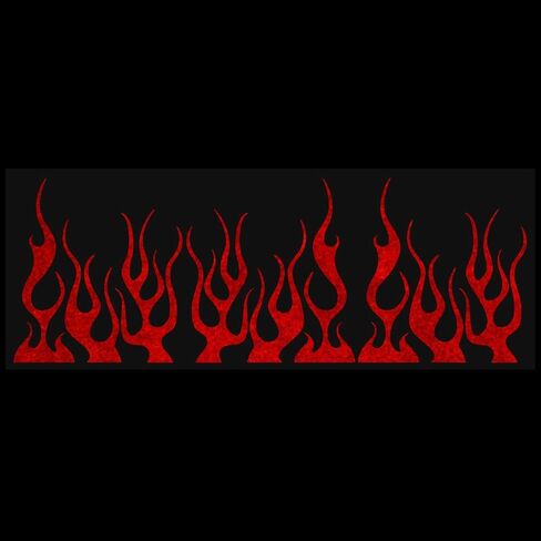 LiteMark Reflective Orange Assorted 4 Inch Flames Sticker Decals for Helmets, Bicycles, Strollers, Wheelchairs and More - Pack of 9 in Saudi Arabia