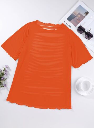 ملابس السباحة النسائية الشبكية الممزقة من Herseas، ملابس السباحة الشفافة الصلبة، ملابس الشاطئ المثيرة، بدون بيكيني in Kuwait