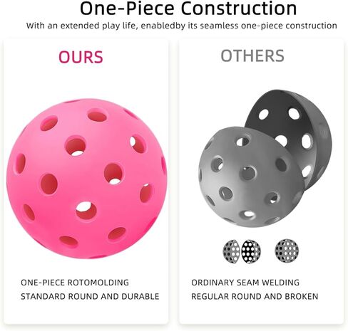 2024 Pickleball Balls, 40 Holes Outdoor Pickleballs, USAPA Approved Pickle Ball for Tournament Play, Official US Open Ball for All Style Pickleball Paddles in Saudi Arabia