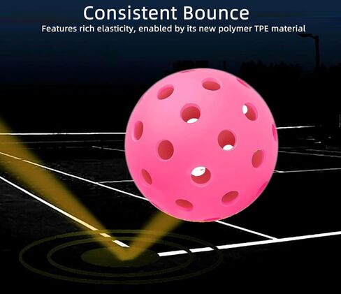 2024 Pickleball Balls, 40 Holes Outdoor Pickleballs, USAPA Approved Pickle Ball for Tournament Play, Official US Open Ball for All Style Pickleball Paddles in Saudi Arabia