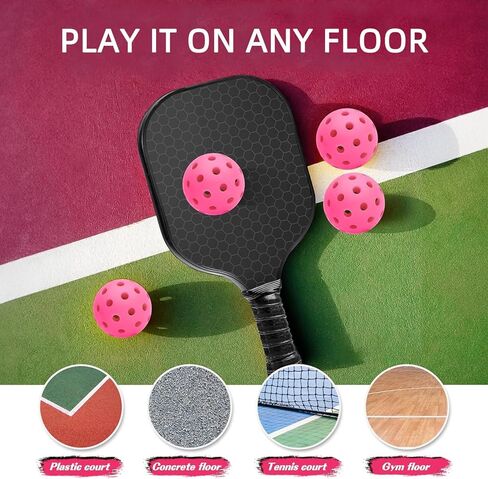 2024 Pickleball Balls, 40 Holes Outdoor Pickleballs, USAPA Approved Pickle Ball for Tournament Play, Official US Open Ball for All Style Pickleball Paddles in Saudi Arabia