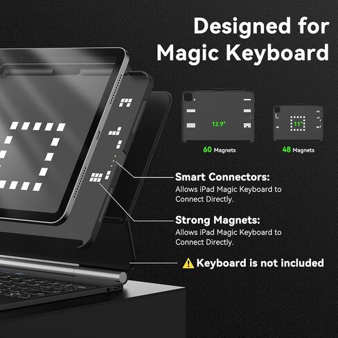 Case for Magic Keyboard iPad Pro 11 and iPad Air4/Air5 10.9 with Pencil Holder, Premium Magic Keyboard Compatible Case for iPad Air 10.9 2022/2020 and iPad Pro 11 2022/2021/2020/2018 -White in Saudi Arabia