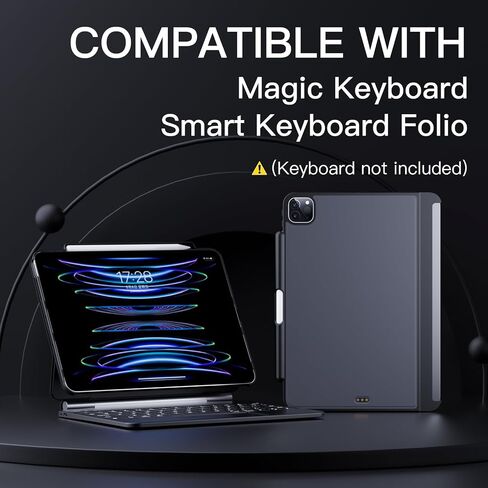 Case for Magic Keyboard iPad Pro 11 and iPad Air4/Air5 10.9 with Pencil Holder, Premium Magic Keyboard Compatible Case for iPad Air 10.9 2022/2020 and iPad Pro 11 2022/2021/2020/2018 -White in Saudi Arabia