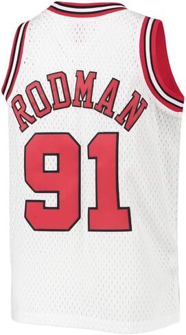 Dennis Rodman Chicago Bulls White Youth 8-20 Hardwood Classic Soul Swingman Player Jersey - Small 8 in Saudi Arabia