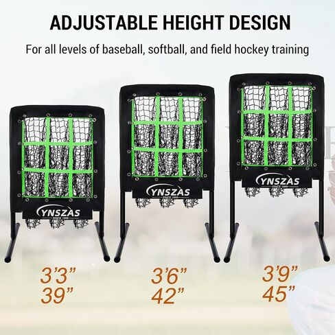 𝑵𝑬𝑾 Baseball Pitching Net with 9 Target Throw Hole Pockets, Professional Height Adjustable Strike Zone for Pitch & Hitting Practice Equipment, Portable Pitcher Training Net for Baseball Gear in Saudi Arabia