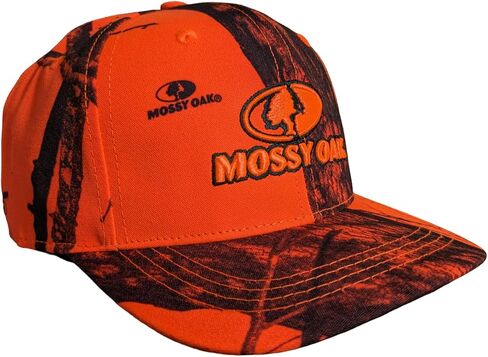 قبعة بشعار Mossy Oak Blaze Orange ثلاثية الأبعاد للصيد بشعار مموه، منقار منحني قليلاً، تاج متوسط ​​الارتفاع، منظم، OSFM للبالغين in Kuwait