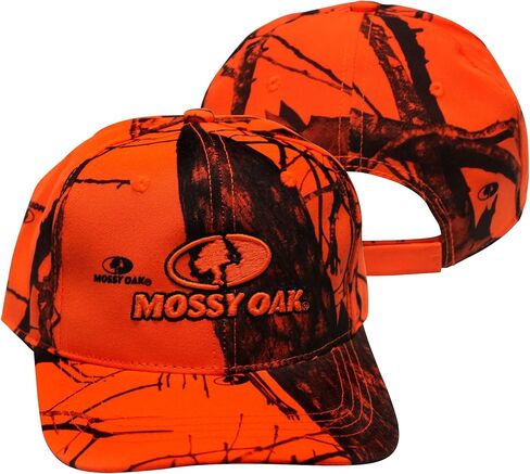 قبعة بشعار Mossy Oak Blaze Orange ثلاثية الأبعاد للصيد بشعار مموه، منقار منحني قليلاً، تاج متوسط ​​الارتفاع، منظم، OSFM للبالغين in Kuwait
