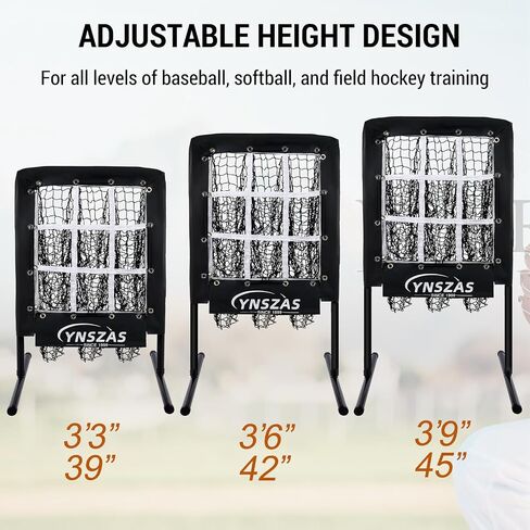 𝑵𝑬𝑾 Baseball Pitching Net with 9 Target Throw Hole Pockets, Professional Height Adjustable Strike Zone for Pitch & Hitting Practice Equipment, Portable Pitcher Training Net for Baseball Gear in Saudi Arabia