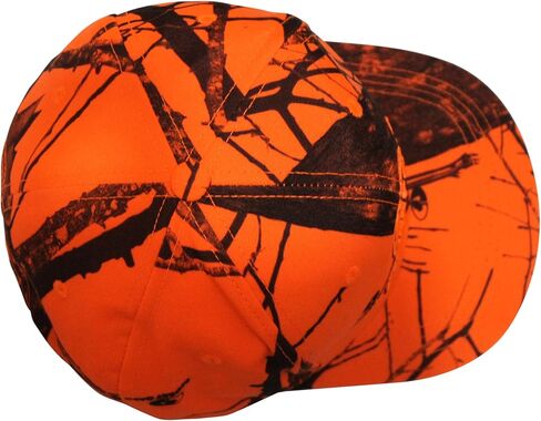 قبعة بشعار Mossy Oak Blaze Orange ثلاثية الأبعاد للصيد بشعار مموه، منقار منحني قليلاً، تاج متوسط ​​الارتفاع، منظم، OSFM للبالغين in Kuwait