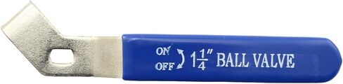 Stainless Steel Cantonese Ball Valve Handle Flat Hole Lever Handle Iron Plating Chromium Replacement Quarter Turn with Plastic Handle Blue Suitable for Ball Valve 4x6 in Saudi Arabia