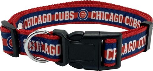 MLB PET طوق شيكاغو الأشبال طوق الكلب، صغير. طوق فريق البيسبول للكلاب والقطط. طوق للكلاب والقطط لامع وملون مرخص من MLB in Saudi Arabia