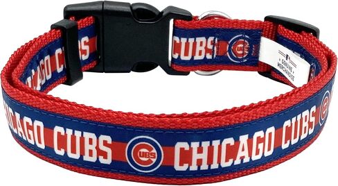 MLB PET طوق شيكاغو الأشبال طوق الكلب، صغير. طوق فريق البيسبول للكلاب والقطط. طوق للكلاب والقطط لامع وملون مرخص من MLB in Saudi Arabia