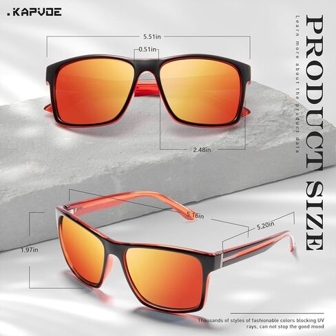 KAPVOE Polarized Sunglasses Men Women UV400 Protection Sport Glasses Driving Fishing Cycling Beach Golf Running Baseball in Kuwait