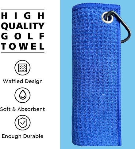 JKL Golf Towel and Brush Set - Includes a Waffle Pattern Towel w Clip,Golf Divot Repair Tool and 3 in 1 Golf Club Brush.Golf Accessories for Bag Essentials Best Golf Gifts for Men/Women (Green) in Saudi Arabia