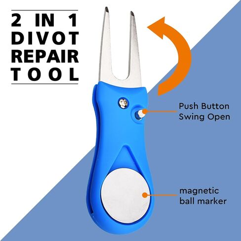 JKL Golf Towel and Brush Set - Includes a Waffle Pattern Towel w Clip,Golf Divot Repair Tool and 3 in 1 Golf Club Brush.Golf Accessories for Bag Essentials Best Golf Gifts for Men/Women (Green) in Saudi Arabia