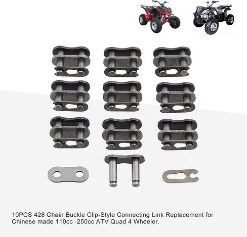 GOOFIT 420 Master Link for Chinese Made 90cc 110cc 125cc 150cc 200cc 250cc ATV Quad 4 Wheeler Scooter Moped Dirt Bike Pack of 10 in Kuwait