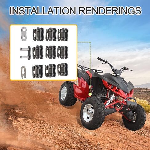 GOOFIT 420 Master Link for Chinese Made 90cc 110cc 125cc 150cc 200cc 250cc ATV Quad 4 Wheeler Scooter Moped Dirt Bike Pack of 10 in Kuwait