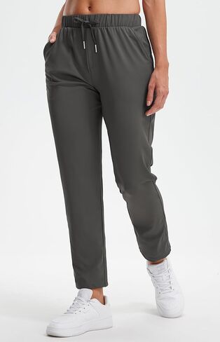 Libin Women's 4-Way Stretch Golf Pants 7/8 Ankle Casual Joggers Dress Work Sweatpants Pockets for Yoga, Athletic, Lounge in Kuwait