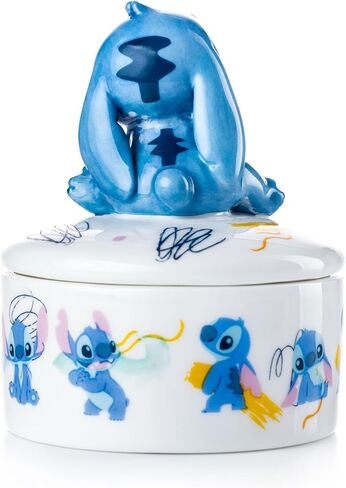 Disney Stitch Mini Treasure Trinket Jewelry Box, 3.5 Inches Tall, Multicolor, MUPRTB25701 in Saudi Arabia