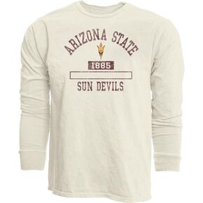 Blue 84 NCAA Officially Licensed Long Sleeve T-Shirt Ivory Dyed Ringspun
