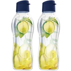 Tupperware Eco Bottle Set - Dishwasher Safe & BPA Free 2 Bottles with Leak-Proof Caps (1 L / 34 oz)