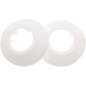 FDXGYH 3" Water Pipe Flange Cover 4 Pcs Snap Type Round Escutcheon Plate Cover for Water Pipe Faucet Collar Decoration
