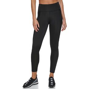 DKNY Women's Sport Tummy Control Workout Yoga Leggings, Black, X-Large