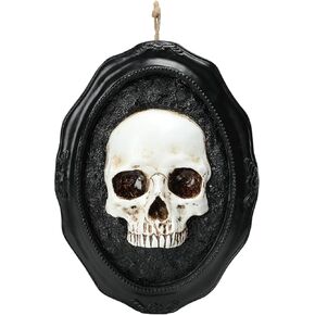 WONDER GARDEN Halloween Skulls Heads - Skulls Halloween Decor - Hanging Halloween Wall Art with Mini Skulls for Halloween Decorations Indoor Party