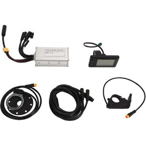 Electric Motor Controller, E-Bike Controller EN05 with Power Sensor Thumb Throttle Kit for MTB Electric Conversion, DC 24V 36V 48V 17A Sine Wave Electric Bike Controller