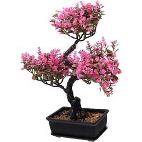 Generic Fake Plants Artificial Bonsai Tree, Fake Bonsai Tree Pot Indoor Outdoor Tree with Pot, Home Decor Shelf Decor