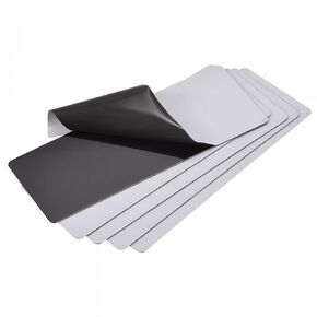 uxcell Blank Metal Card 80mm x 30mm x 0.4mm 201 Stainless Steel Plate Brushed Silver Tone 20 Pcs