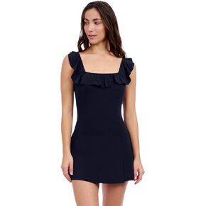Profile by Gottex Square Neck Chic Women’s Elegant Swimdress One Piece Swimsuit with Soft Cup Tummy Control Swim Essential