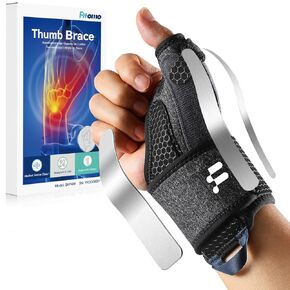 Wrist Brace & Thumb stabilizer, Carpal Tunnel, De Quervain's Tenosynovitis, Tendonitis, Arthritis Support, Thumb Splint for Pain Relief, Women and Men (Left Hand, S/M)