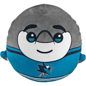 Sleep Squad San Jose Sharks SJ Sharkie 12" Mascot Kiri Cloud Pillow Plushie - Official NHL Plush