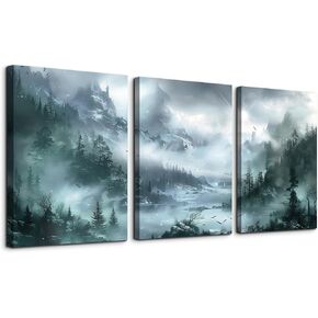 DZRWUBHS Black And White Wall Pictures Wall Art For Living Room Canvas Wall Decor For Bedroom Blue Sea Wave Dolphins Paintings Bathroom Decorations Posters Modern Office Decor Wall Artwork 3 Piece