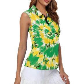 YEXIATODO Golf Tank Top Women Racerback رياضي بولو جولف بدون أكمام ملابس تنس بدون أكمام مقاس XS-2XL