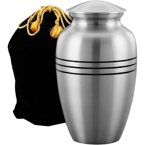 Cremation urn Ring of Love Pewter Classic Urn for Human Ashes –Urn for Funeral, Columbarium or Home Cremation Urns for Human Ashes. (Pewter) (Pewter Adult) Personal Funeral Urn