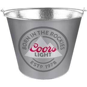 Boelter Brands Coors Light Metal Bucket, 5 Quarts, Black