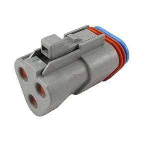 DT06-3S-P006 Power Supplies Power-Filters DT Series Grey 3 Position 250 VDC IP68 Terminating Plug - 2 Item(s)